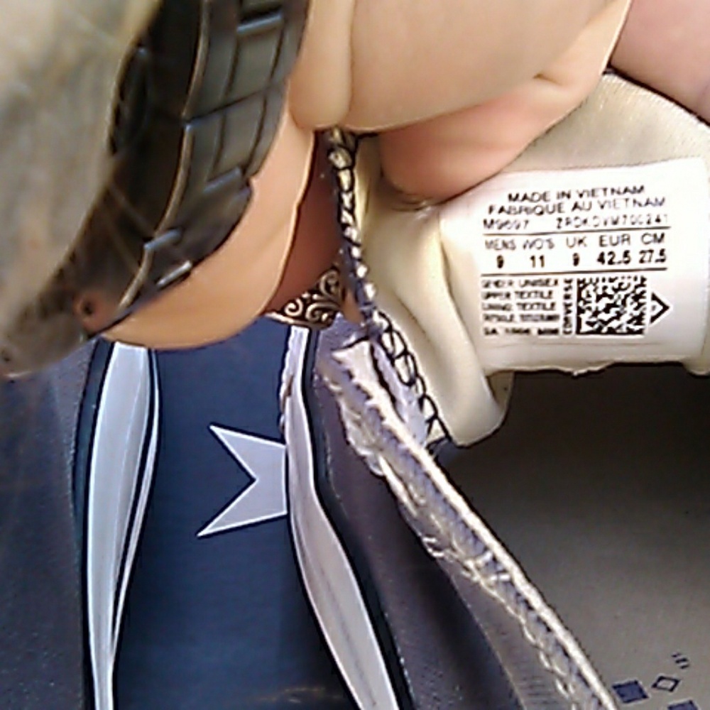 Old school Chuck Taylor's. Smoke grey low tops